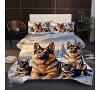 Nuphtun Couette 220x240 cm 2.4kg | Chien Animal, Imprimé 3D, Remplissage Coton 200GSM, Poids Ideal, pour Une Chambre d'amis Accueillante ou Une Suite Parentale Confortable A93