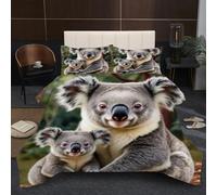 Nuphtun Couette 220x240 cm 2.4kg | Koalas Animaux, Imprimé 3D, Remplissage Coton 200GSM, Poids Ideal, pour Une Chambre d'amis Accueillante ou Une Suite Parentale Confortable A305
