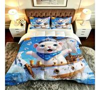 Nuphtun Couette sans Housse 260x240 cm, Phoque Blanc, NQ222 | avec 2 Taies d'oreiller 65x65 cm, pour Adolescent Adulte, Chambre Familiale, Contact Peau Agréable, Sans Substance Nocive