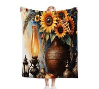 Nuphtun Couverture Plaid Polaire 130x150 Plante Colorée, Couverture en Polaire Microfibre 130x150 cm | Douceur Extrême et Lavable en Machine, Idéale pour Canapé et Nuitées Confortables I313-