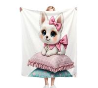 Nuphtun Couverture Plaid Polaire Chat Coussin, Couverture Polaire 3D 150x200 cm | Taille Double, Parfaite pour Lit Deux Places, Crée des Moments de Complicité et de Douceur Partagée M13-