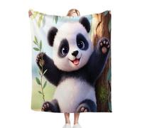 Nuphtun Couverture Polaire 220x240 Adorable Panda, Couverture Grand Confort 220x240 cm | Dimensions Royales pour Lit King Size, Douceur Persistante, Idéale pour Un Sommeil Profond K246-