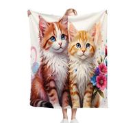 Nuphtun Couverture Polaire 220x240 Chat Animal, Couverture Grand Confort 220x240 cm | Dimensions Royales pour Lit King Size, Douceur Persistante, Idéale pour Un Sommeil Profond M62-