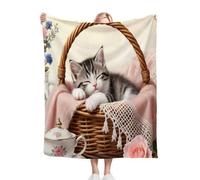 Nuphtun Couverture Polaire 220x240 Chat Coloré, Couverture Grand Confort 220x240 cm | Dimensions Royales pour Lit King Size, Douceur Persistante, Idéale pour Un Sommeil Profond M102-