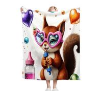 Nuphtun Couverture Polaire 220x240 éCureuil Animé, Couverture Grand Confort 220x240 cm | Dimensions Royales pour Lit King Size, Douceur Persistante, Idéale pour Un Sommeil Profond K280-