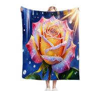Nuphtun Couverture Polaire 220x240 Fleurs Roses, Couverture Grand Confort 220x240 cm | Dimensions Royales pour Lit King Size, Douceur Persistante, Idéale pour Un Sommeil Profond K242-