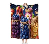 Nuphtun Couverture Polaire 220x240 Fruit Coloré, Couverture Grand Confort 220x240 cm | Dimensions Royales pour Lit King Size, Douceur Persistante, Idéale pour Un Sommeil Profond K262-