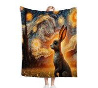 Nuphtun Couverture Polaire 220x240 Lapin Coloré, Couverture Grand Confort 220x240 cm | Dimensions Royales pour Lit King Size, Douceur Persistante, Idéale pour Un Sommeil Profond M24-