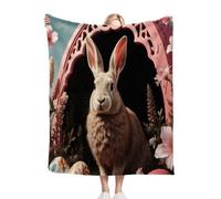 Nuphtun Couverture Polaire 220x240 Lapin Coloré, Couverture Grand Confort 220x240 cm | Dimensions Royales pour Lit King Size, Douceur Persistante, Idéale pour Un Sommeil Profond K248-