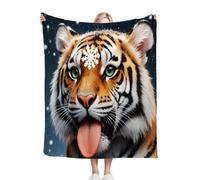 Nuphtun Couverture Polaire 220x240 Tigre Brun, Couverture Grand Confort 220x240 cm | Dimensions Royales pour Lit King Size, Douceur Persistante, Idéale pour Un Sommeil Profond K364-