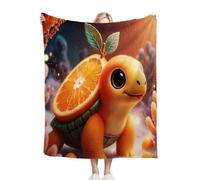 Nuphtun Couverture Polaire 220x240 Tortue Orange, Couverture Grand Confort 220x240 cm | Dimensions Royales pour Lit King Size, Douceur Persistante, Idéale pour Un Sommeil Profond K338-