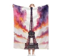 Nuphtun Couverture Polaire 220x240 Tour ColoréE, Couverture Grand Confort 220x240 cm | Dimensions Royales pour Lit King Size, Douceur Persistante, Idéale pour Un Sommeil Profond M378-