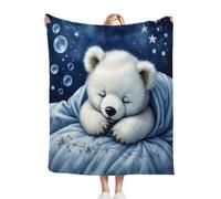 Nuphtun Couverture Polaire 240 x 260 Animal Ours, Couverture Polaire Grande Taille 240x260 cm | Usage Multiple comme Couette d'Appoint, Assure Une Protection Contre Le Froid A1
