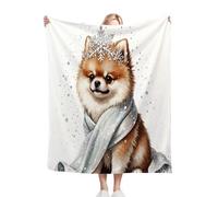 Nuphtun Couverture Polaire 240 x 260 Chien Brun, Couverture Polaire Grande Taille 240x260 cm | Usage Multiple comme Couette d'Appoint, Assure Une Protection Contre Le Froid M201-