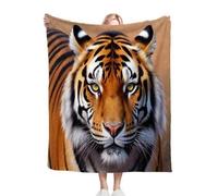 Nuphtun Couverture Polaire 240 x 260 cm Tigre Jaune, Couverture Canapé Grande Taille Usage Multiple comme Couette d'Appoint, Assure Une Protection Contre Le Froid, AQ1278
