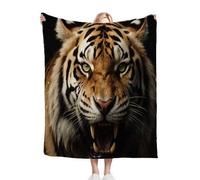 Nuphtun Couverture Polaire 240 x 260 cm Tigre Jaune, Couverture Canapé Grande Taille Usage Multiple comme Couette d'Appoint, Assure Une Protection Contre Le Froid, AQ654
