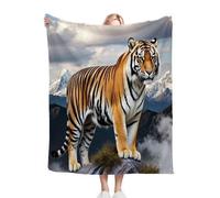 Nuphtun Couverture Polaire 240 x 260 cm Tigre Jaune, Couverture Canapé Grande Taille Usage Multiple comme Couette d'Appoint, Assure Une Protection Contre Le Froid, AQ1068