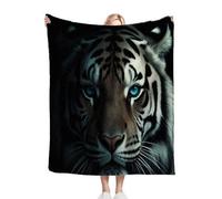 Nuphtun Couverture Polaire 240 x 260 cm Tigre Jaune Pâle, Couverture Canapé Grande Taille Usage Multiple comme Couette d'Appoint, Assure Une Protection Contre Le Froid, AQ1626