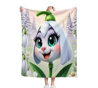 Nuphtun Couverture Polaire 240 x 260 Fleurs Adorables, Couverture Polaire Grande Taille 240x260 cm | Usage Multiple comme Couette d'Appoint, Assure Une Protection Contre Le Froid M283-