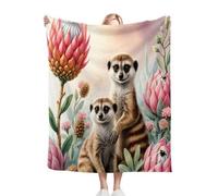 Nuphtun Couverture Polaire 240 x 260 Mangouste Brune, Couverture Polaire Grande Taille 240x260 cm | Usage Multiple comme Couette d'Appoint, Assure Une Protection Contre Le Froid M211-