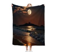 Nuphtun Couverture Polaire 240 x 260 Vagues Grises, Couverture Polaire Grande Taille 240x260 cm | Usage Multiple comme Couette d'Appoint, Assure Une Protection Contre Le Froid M193-