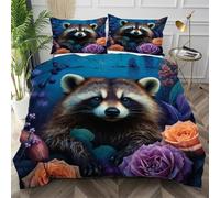 Nuphtun Ensemble de Literie 220x240 Loutre Brune, Décolore Pas Soyeux Parure de Lit pour Filles Garçons, Doux Housse de Couette en Microfibre adapté à Noël, Saint-Valentin,AQ1403