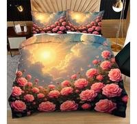 Nuphtun Housse de Couette 140x200 Libellule Verte, Super Microfibre Ensemble de Literie 140x200 avec Fermeture Éclair, 3D Impression Parure de Lit + 2 Taies d'oreiller 65x65