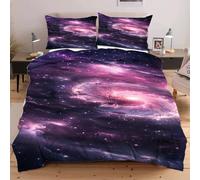 Nuphtun Literie Dimensions XXL 220x240 cm Voie Lactée, Set de Literie en Microfibre avec 2 Taies d'oreiller | Dimensions Généreuses, Confort Suprême, pour Lits de Grande Taille D378