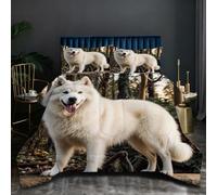 Nuphtun Parure de Couette 240x260 cm 2.7kg | Animal Chien, Ensemble Intégral en Microfibre, Remplissage Coton 200GSM, Poids Confortable et Enveloppant, Confort Absolu pour Votre Maison D11