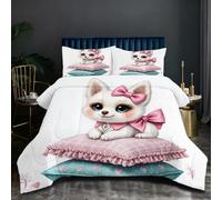 Nuphtun Parure de Couette 240x260 cm 2.7kg | Chat Coussin, Ensemble Intégral en Microfibre, Remplissage Coton 200GSM, Poids Confortable et Enveloppant, Confort Absolu pour Votre Maison O13