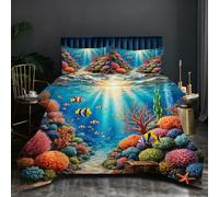 Nuphtun Parure de Couette 240x260 cm 2.7kg | Paysage Coloré, Ensemble Intégral en Microfibre, Remplissage Coton 200GSM, Poids Confortable et Enveloppant, Confort Absolu pour Votre Maison D75