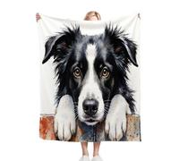 Nuphtun Plaid Polaire 130x150 Chien Noir, Couverture Polaire Douce 130x150 cm | Douceur Veloutée et Entretien Facile, Parfaite pour Le Salon, Apporte Un Réconfort Enveloppant M82-