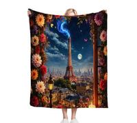 Nuphtun Plaid Polaire 130x150 Tour Florale, Couverture Polaire Douce 130x150 cm | Douceur Veloutée et Entretien Facile, Parfaite pour Le Salon, Apporte Un Réconfort Enveloppant M392-