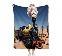 Nuphtun Plaid Polaire 130x150 Train Gris, Couverture Polaire Douce 130x150 cm | Douceur Veloutée et Entretien Facile, Parfaite pour Le Salon, Apporte Un Réconfort Enveloppant M18-