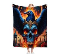 Nuphtun Plaid Polaire 200x220 Aigle Squelette, Couverture Polaire Luxe 200x220 | Format Généreux pour Lit Queen Size, Résistante et Légère, Offre Une Chaleur Légère pour Les Soirées Cosy R284