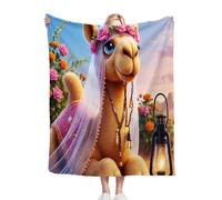 Nuphtun Plaid Polaire 200x220 Chameau Coloré, Couverture Polaire Luxe 200x220 | Format Généreux pour Lit Queen Size, Résistante et Légère, Offre Une Chaleur Légère pour Les Soirées Cosy K324-