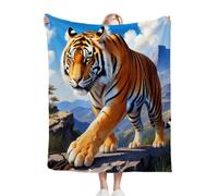 Nuphtun Plaid Polaire 200x220 Tigre Animal, Couverture Polaire Luxe 200x220 | Format Généreux pour Lit Queen Size, Résistante et Légère, Offre Une Chaleur Légère pour Les Soirées Cosy B12