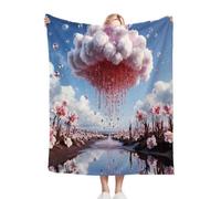 Nuphtun Plaid Polaire 220x240 Fleurs Roses, Couverture Polaire | Dimensions Royales pour Lit King Size, d'une Douceur Persistante, Procure Une Expérience de Sommeil Chaleureuse K397-