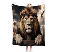 Nuphtun Plaid Polaire 220x240 Lion Gris, Couverture Polaire 220x240 | Dimensions Royales pour Lit King Size, d'une Douceur Persistante, Procure Une Expérience de Sommeil Chaleureuse M127-