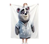 Nuphtun Plaid Polaire 220x240 Ours Gris, Couverture Polaire 220x240 | Dimensions Royales pour Lit King Size, d'une Douceur Persistante, Procure Une Expérience de Sommeil Chaleureuse M209-