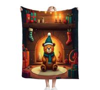 Nuphtun Plaid Polaire 240x260 Animal Ours, Couverture XXL Ultra Douce 240x260 cm | Usage Polyvalent comme Jeté de Lit ou Plaid d'Exception, Procure Une Protection Contre Le Froid A2