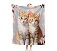 Nuphtun Plaid Polaire 240x260 Chat Coloré, Couverture XXL Ultra Douce 240x260 cm | Usage Polyvalent comme Jeté de Lit ou Plaid d'Exception, Procure Une Protection Contre Le Froid M60-