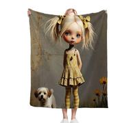 Nuphtun Plaid Polaire 240x260 Chienne, Couverture XXL Ultra Douce 240x260 cm | Usage Polyvalent comme Jeté de Lit ou Plaid d'Exception, Procure Une Protection Contre Le Froid R240