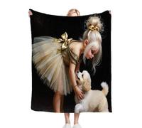 Nuphtun Plaid Polaire 240x260 Chienne, Couverture XXL Ultra Douce 240x260 cm | Usage Polyvalent comme Jeté de Lit ou Plaid d'Exception, Procure Une Protection Contre Le Froid M140-