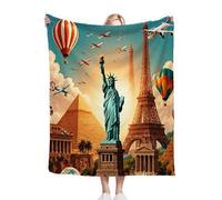 Nuphtun Plaid Polaire 240x260 Statue ColoréE, Couverture XXL Ultra Douce 240x260 cm | Usage Polyvalent comme Jeté de Lit ou Plaid d'Exception, Procure Une Protection Contre Le Froid M34-