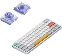Nuphy - Air60 V2 Clavier mécanique sans fil QMK/VIA, QWERTY US, 60% Low Profile Bluetooth / 2.4GHz - Ionic White Wisteria