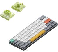 Nuphy - Air60 V2 Clavier mécanique sans fil QMK/VIA, QWERTY US, 60% Low Profile Bluetooth / 2.4GHz - Lunar Gray Aloe