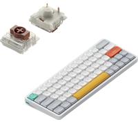 Nuphy Air60 V2 Wireless Mechanical Slim Keyboard, QWERTY US, Bluetooth 5.1 / 2.4 GHz, Ionic White Brown Switch