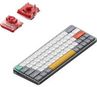 Nuphy Air60 V2 Wireless Mechanical Slim Keyboard, QWERTY US, Bluetooth 5.1 / 2.4 GHz, Lunar Gray Cowberry Switch