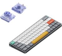 Nuphy Air60 V2 Wireless Mechanical Slim Keyboard, QWERTY US, Bluetooth 5.1 / 2.4 GHz, Lunar Gray Wisteria Switch